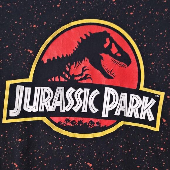 Jurassic Park Blood Splatter Logo Tee - Mens XL T-shirt - Universal Studios - Picture 2 of 4